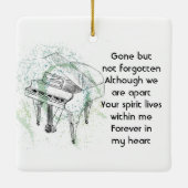 Memorial Keepsake Photo Prayer Piano Musician セラミックオーナメント (裏面)