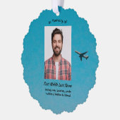  Memorial Keepsake Pilot Airplane Flying オーナメントカード (左)