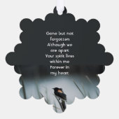 Memorial Keepsake  Red-wing Blackbird オーナメントカード (裏面)