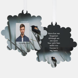 Memorial Keepsake  Red-wing Blackbird オーナメントカード