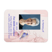 Memorial Keepsake Remembrance Bluebird Garden マグネット (横)