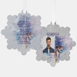 Memorial Keepsake  Remembrance Wolf オーナメントカード