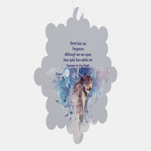 Memorial Keepsake  Remembrance Wolf オーナメントカード (右)