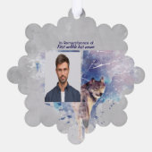 Memorial Keepsake  Remembrance Wolf オーナメントカード (裏面)