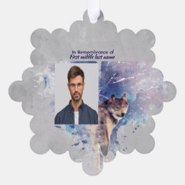 Memorial Keepsake  Remembrance Wolf オーナメントカード