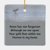  Memorial Keepsake Sandpiper Shore Bird  セラミックオーナメント (裏面)