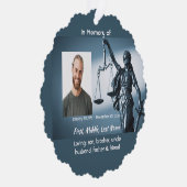 Memorial Keepsake Scales Justice Law オーナメントカード (右)