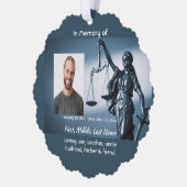 Memorial Keepsake Scales Justice Law オーナメントカード (左)