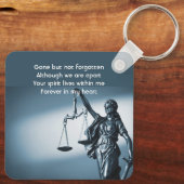 Memorial Keepsake Scales Justice Law キーホルダー (裏面)