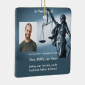Memorial Keepsake Scales Justice Law セラミックオーナメント (右)