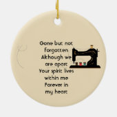 Memorial Keepsake Seamstress  セラミックオーナメント (裏面)