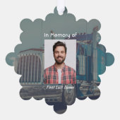  Memorial Keepsake Semi Truck Trailer オーナメントカード (裏面)