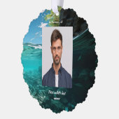 Memorial Keepsake Service Deep Sea Diving Diver オーナメントカード (左)