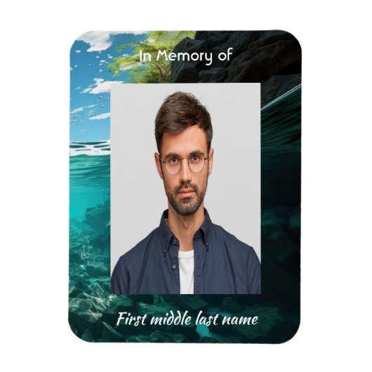 Memorial Keepsake Service Deep Sea Diving Diver マグネット (縦)