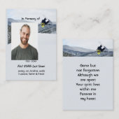 Memorial Keepsake Snowboarding Winter コーリングカード (正面/裏面)
