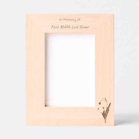 Memorial Keepsake  Snowdrop Flowers レーザー彫刻フレーム (正面)