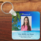 Memorial Keepsake Tropical Beach Exotic キーホルダー (正面)