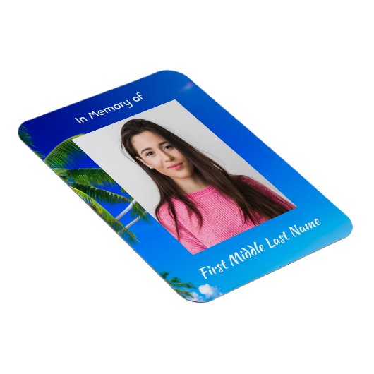 Memorial Keepsake Tropical Beach Exotic マグネット (右側)