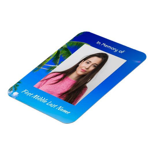 Memorial Keepsake Tropical Beach Exotic マグネット (左側)