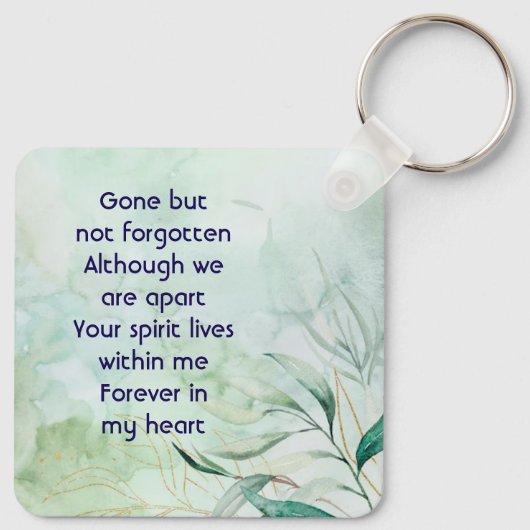 Memorial Keepsake  Watercolor Foliage  キーホルダー (裏面)