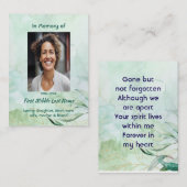 Memorial Keepsake Watercolor Foliage 名刺 (正面/裏面)