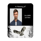 Memorial Keepsake Watercolor Owl Bird マグネット (縦)