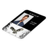 Memorial Keepsake Watercolor Owl Bird マグネット (左側)