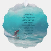 Memorial Keepsake  Wave Surfer Water オーナメントカード (裏面)