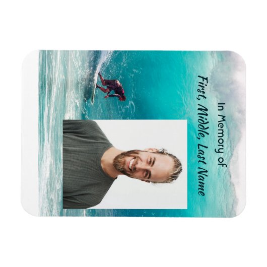 Memorial Keepsake Wave Surfer Water マグネット (横)