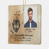 Memorial Keepsake Wolf Wolves Animal セラミックオーナメント (左)