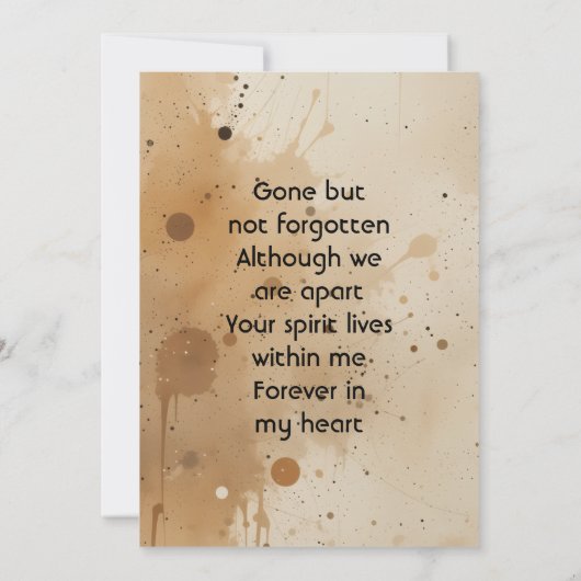 Memorial Keepsake Wolf Wolves Animal 招待状 (裏面)