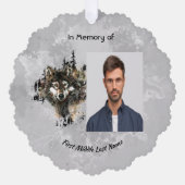  Memorial Keepsake Wolf Wolves Animal art オーナメントカード (正面)