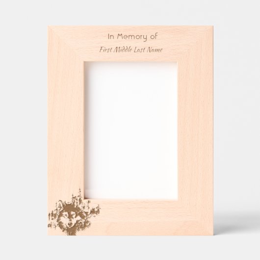 Memorial Keepsake Wolf Wolves Animal art レーザー彫刻フレーム (正面)