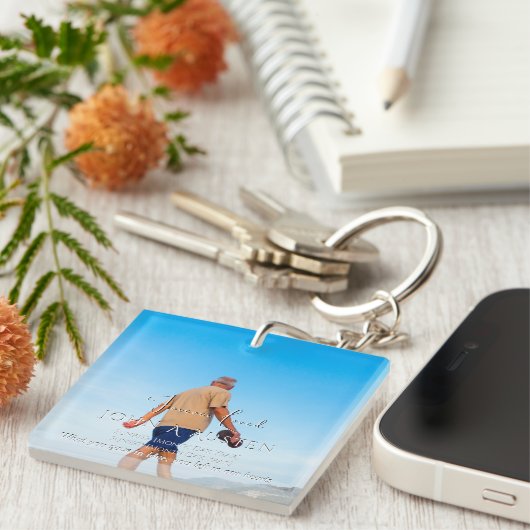 Memorial Keychain Personalized Keepsake キーホルダー (正面右)