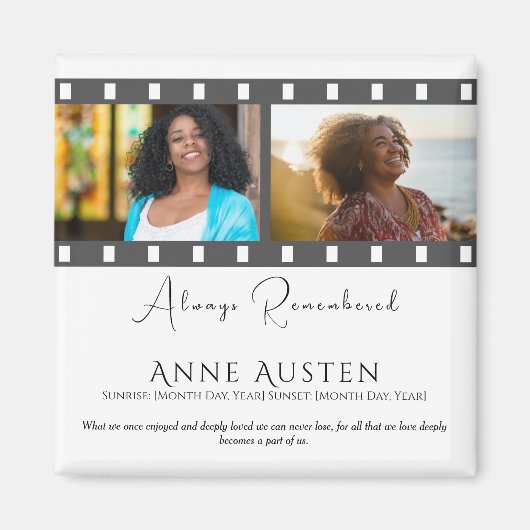 Memorial Magnet – Personalized Tribute Keepsake マグネット (正面)