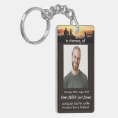 Memorial Memory Card Father Son Fishing Fisherman キーホルダー (正面左)