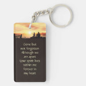 Memorial Memory Card Father Son Fishing Fisherman キーホルダー (裏面)