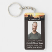 Memorial Memory Card Father Son Fishing Fisherman キーホルダー (正面)