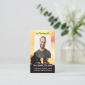 Memorial Memory Card Father Son Fishing Fisherman 名刺 (スタンド正面)