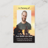 Memorial Memory Card Father Son Fishing Fisherman 名刺 (正面)