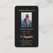 Memorial Memory Card Music Guitar  名刺 (正面)