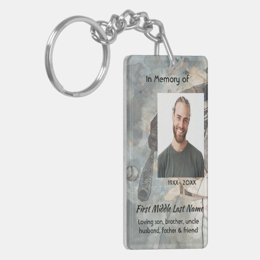  Memorial Memory Keepsake card  Baseball Sport キーホルダー (正面左)