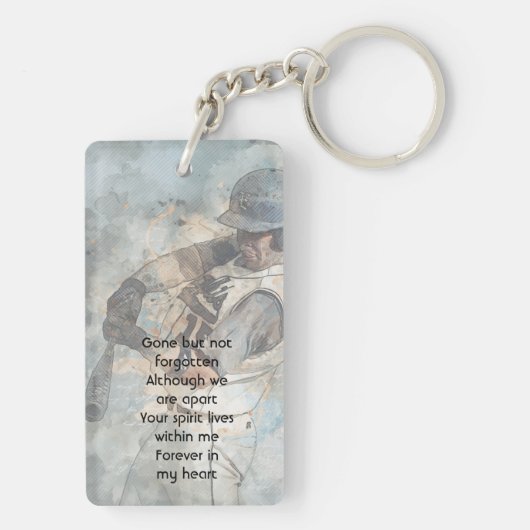  Memorial Memory Keepsake card  Baseball Sport キーホルダー (裏面)