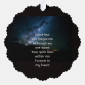 Memorial Milky Way Starry Night Sky  オーナメントカード (裏面)