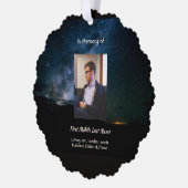 Memorial Milky Way Starry Night Sky  オーナメントカード (左)