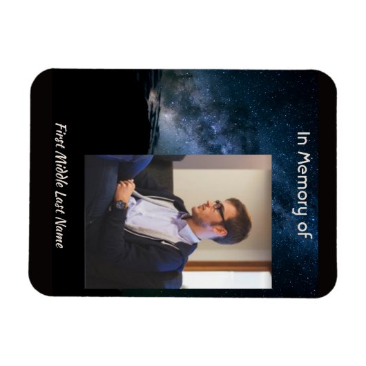 Memorial Milky Way Starry Night Sky  マグネット (横)