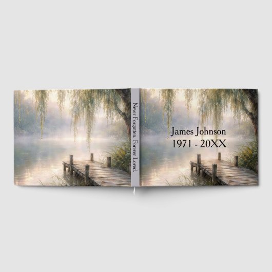 Memorial Misty Lake Dock with Willow Tree ゲストブック (全面)