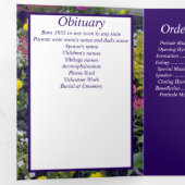 Memorial Mixed Floral Photo Poem 三つ折り案内状 (内部最初)