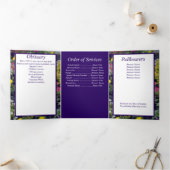 Memorial Mixed Floral Photo Poem 三つ折り案内状 (内部)