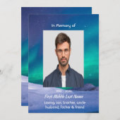 Memorial Northern Lights Aurora Borealis 招待状 (正面/裏面)